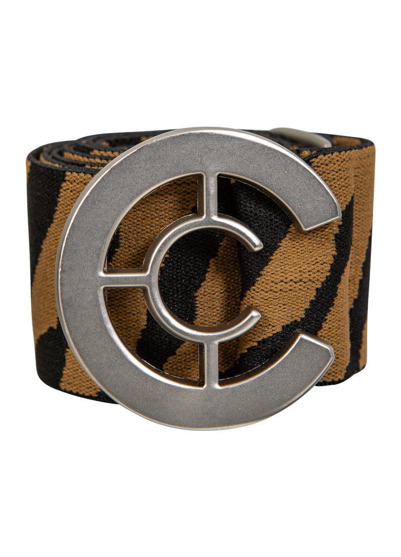 Coster Copenhagen LOGOBÆLTE Accessories Sand/Black Zebra print - 322