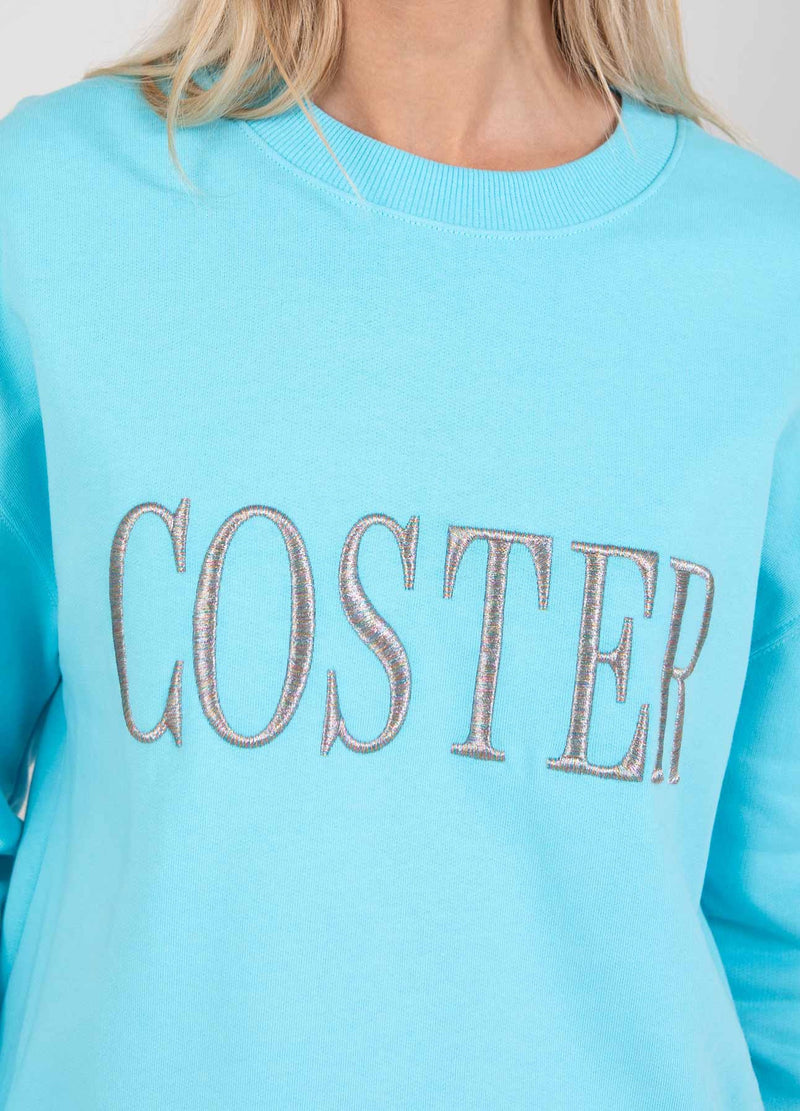 Coster Copenhagen LOGO SWEATSHIRT Shirt/Blouse Aqua blue - 585