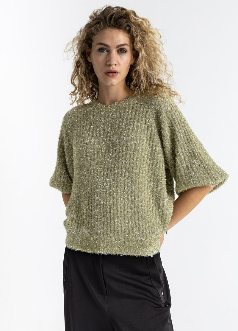 Coster Copenhagen LUREX STRIK Knitwear Champagne - 299
