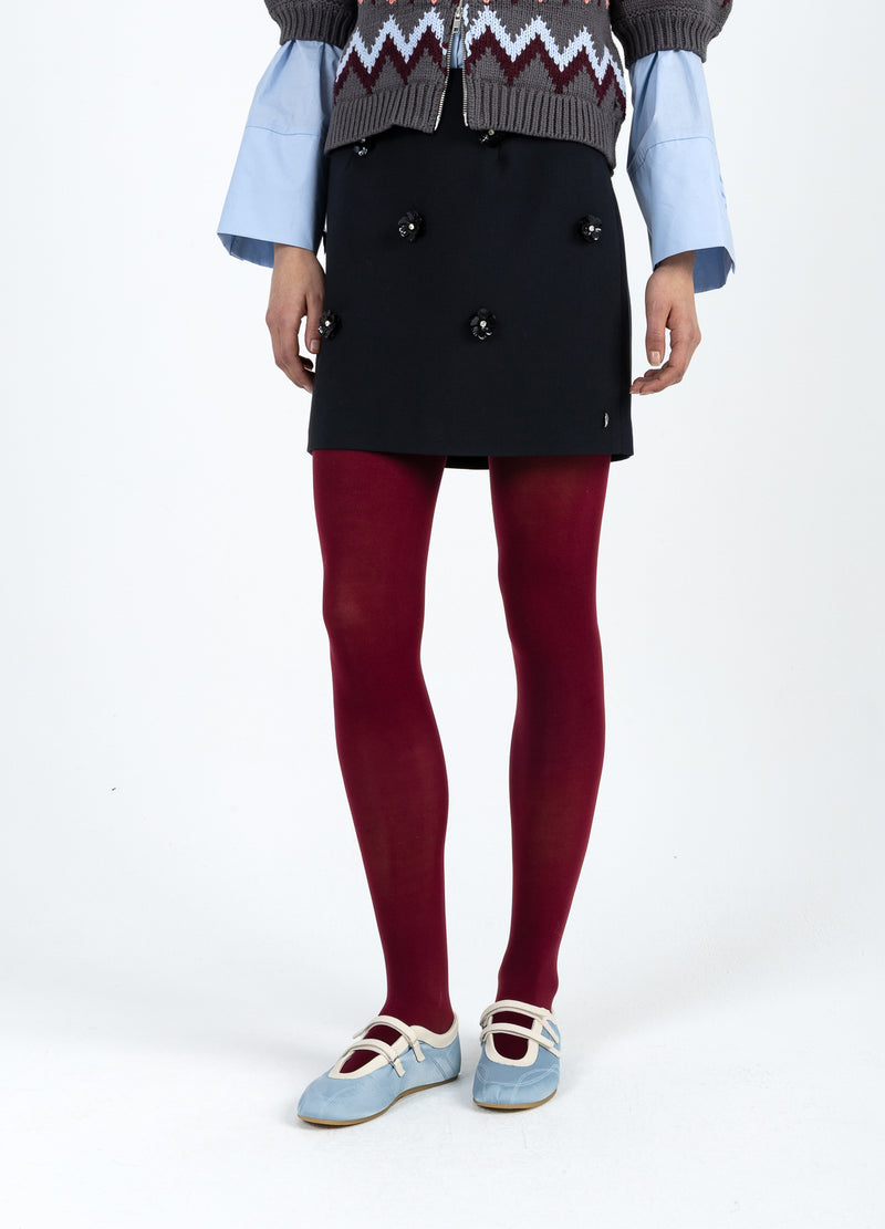 Coster Copenhagen MININEDERDEL MED BLOMSTER Skirt Black - 100