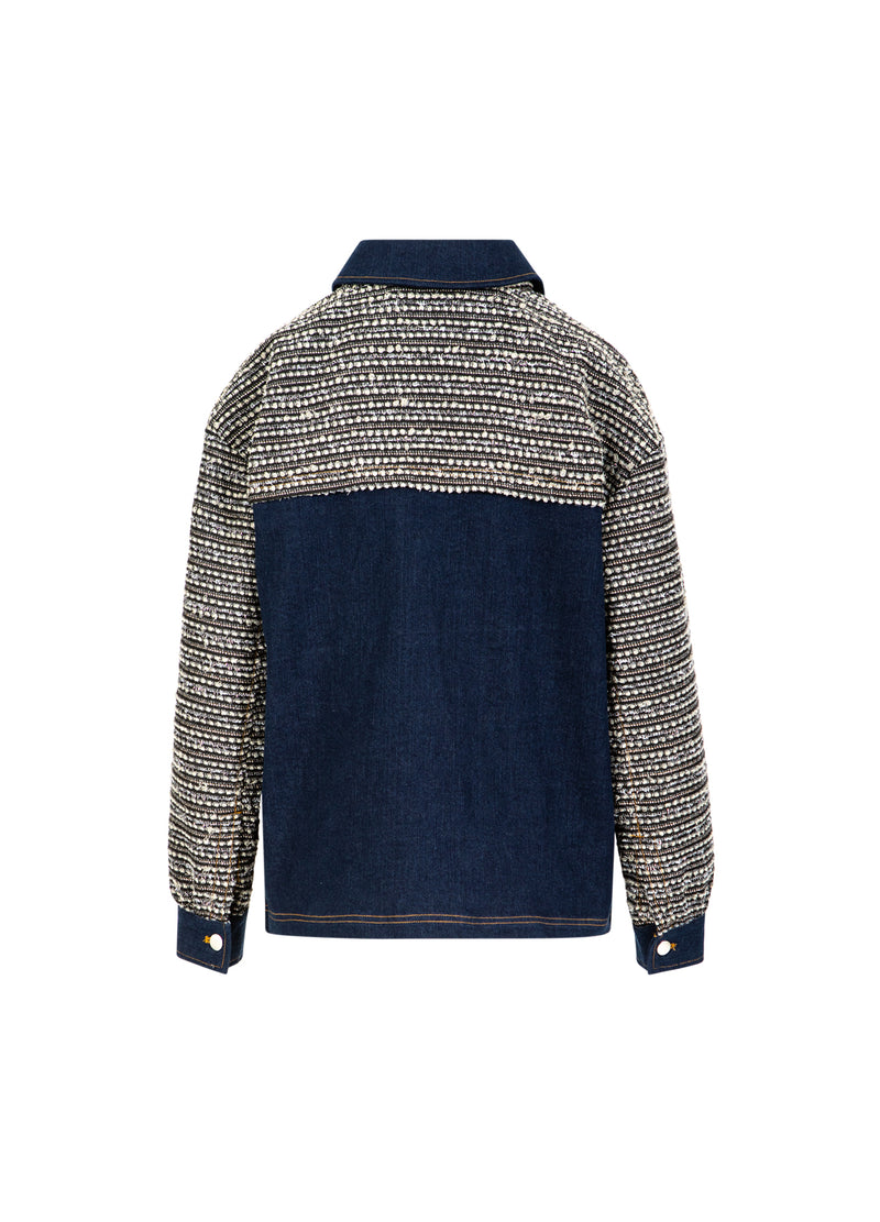 Coster Copenhagen MIX JACQUARD JAKKE Outerwear Denim/ jaquard mix - 577