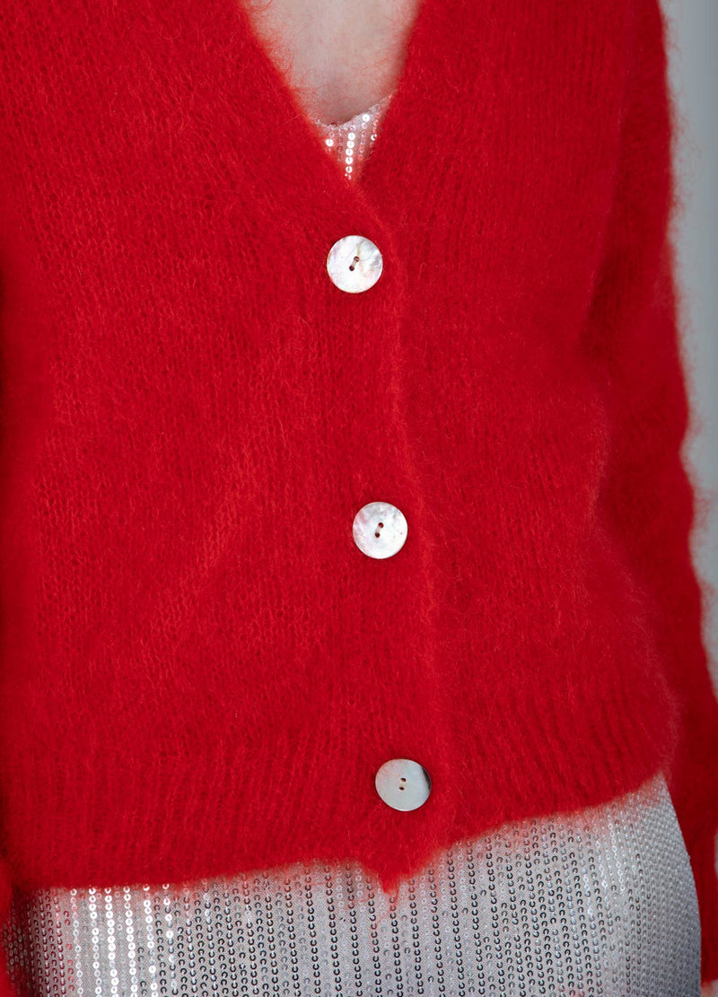 Coster Copenhagen MOHAIR CARDIGAN Knitwear Red - 613