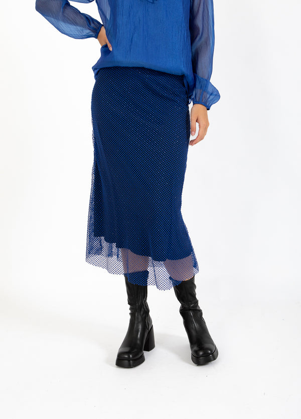 Coster Copenhagen NET NEDERDEL Skirt Rich blue - 583