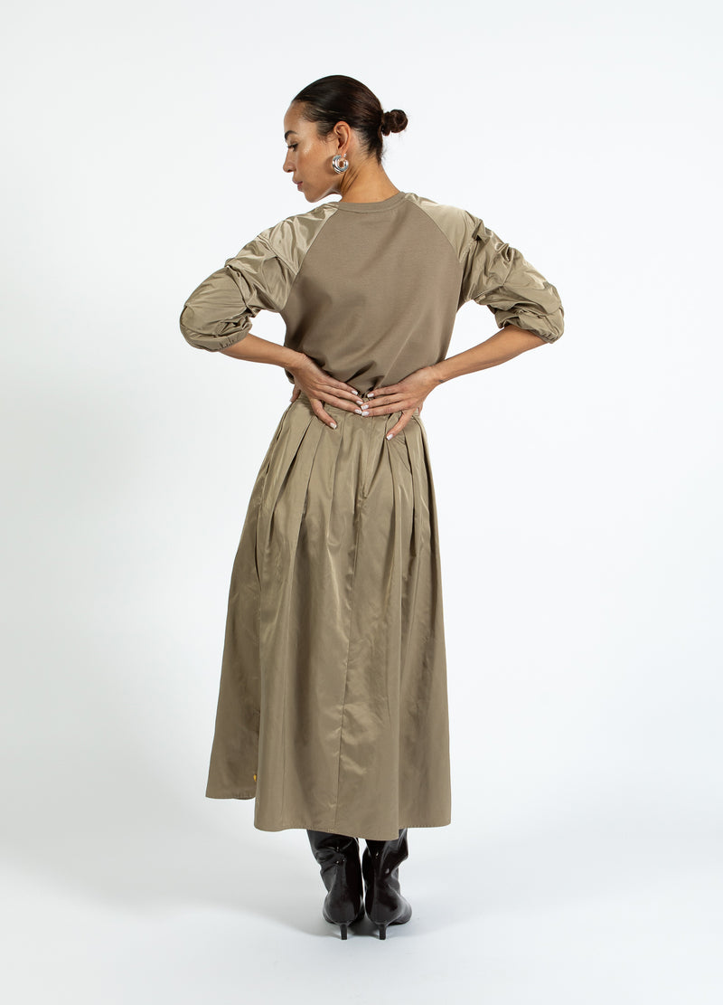 Coster Copenhagen NYLON NEDERDEL Skirt Taupe sand - 393