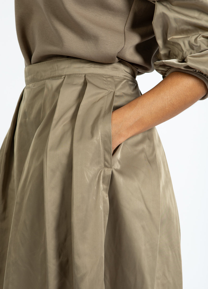 Coster Copenhagen NYLON NEDERDEL Skirt Taupe sand - 393