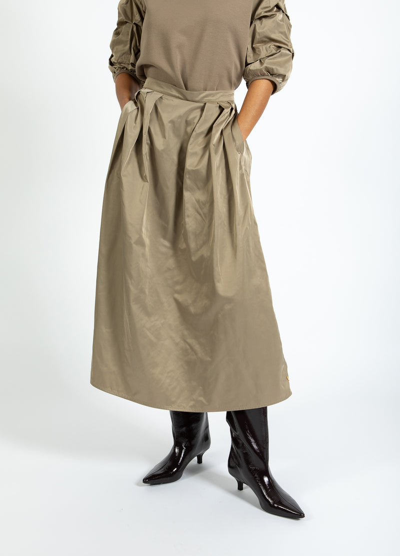 Coster Copenhagen NYLON NEDERDEL Skirt Taupe sand - 393
