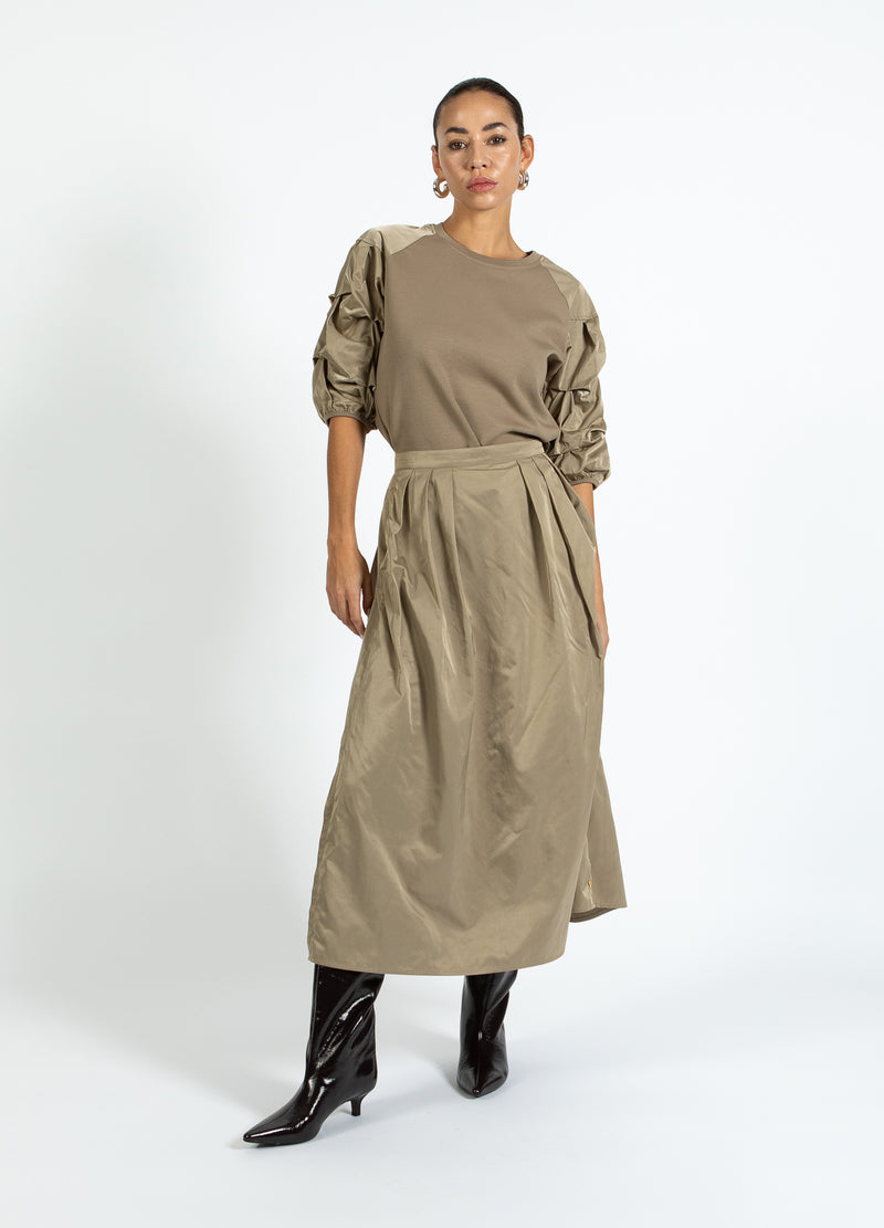 Coster Copenhagen NYLON NEDERDEL Skirt Taupe sand - 393