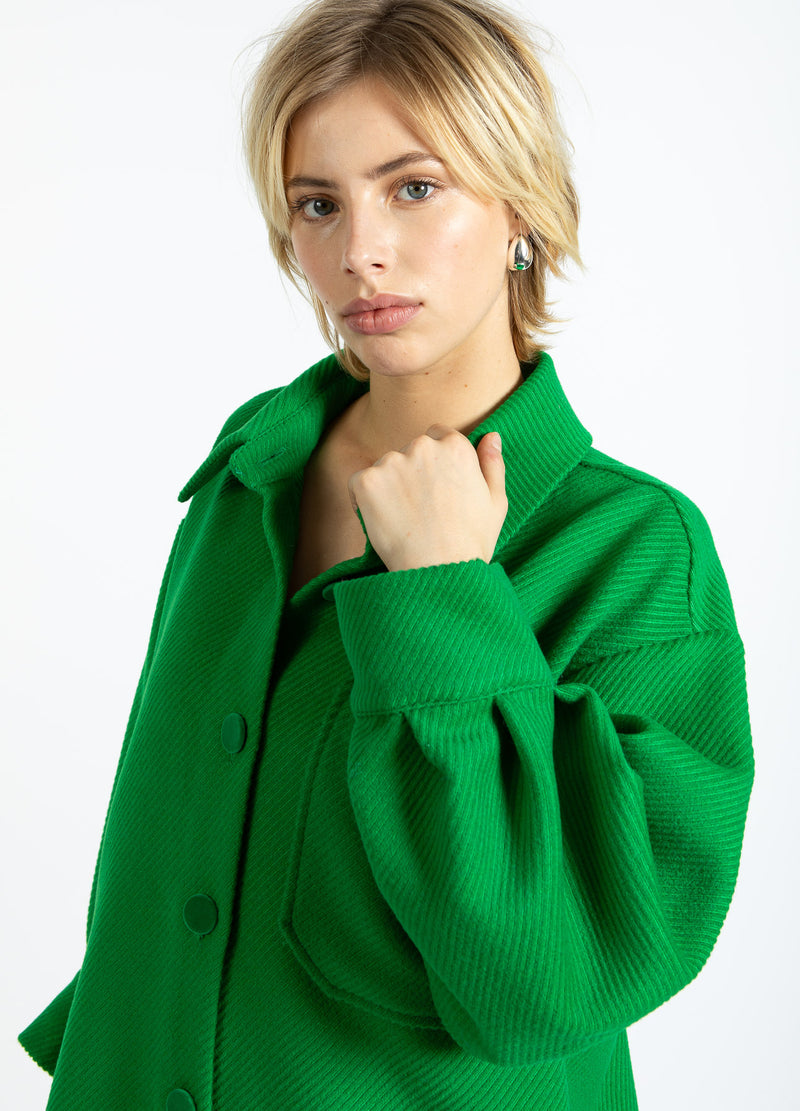 Coster Copenhagen OVERSIZED FLØJLSJAKKE Outerwear Lush green - 444