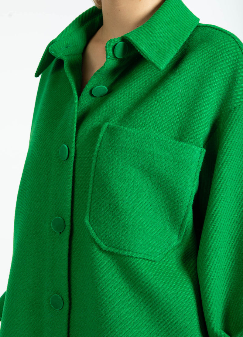 Coster Copenhagen OVERSIZED FLØJLSJAKKE Outerwear Lush green - 444