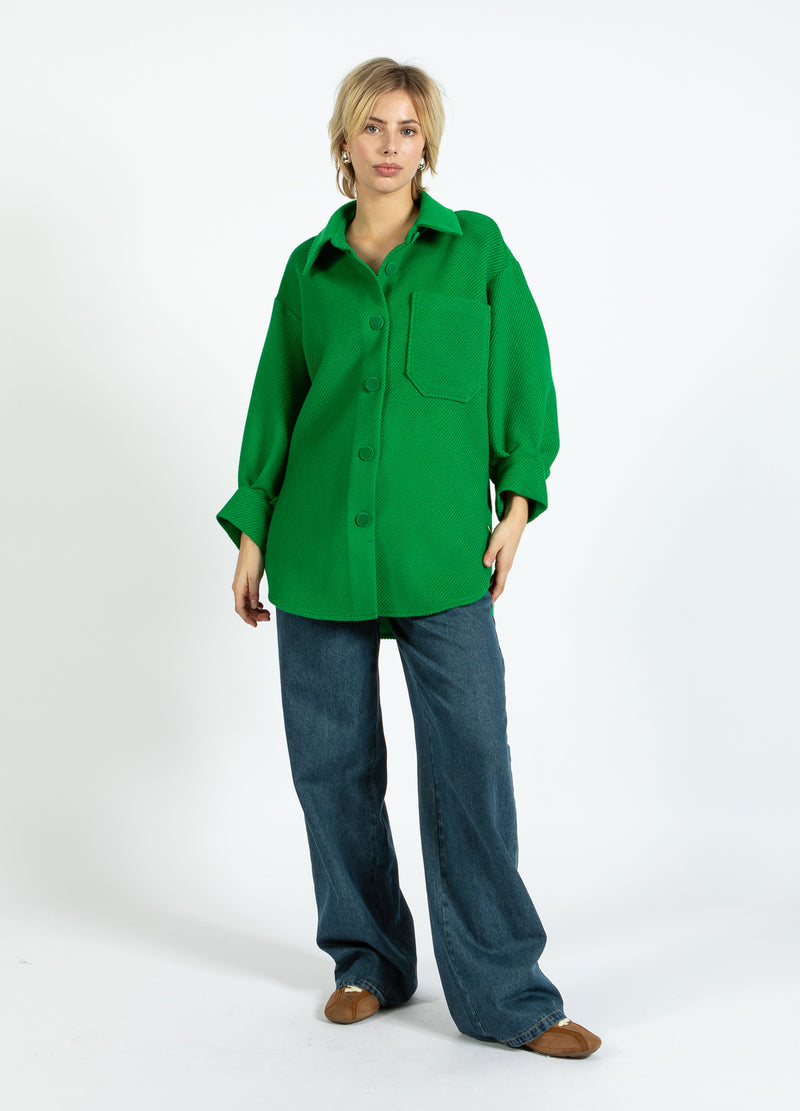 Coster Copenhagen OVERSIZED FLØJLSJAKKE Outerwear Lush green - 444
