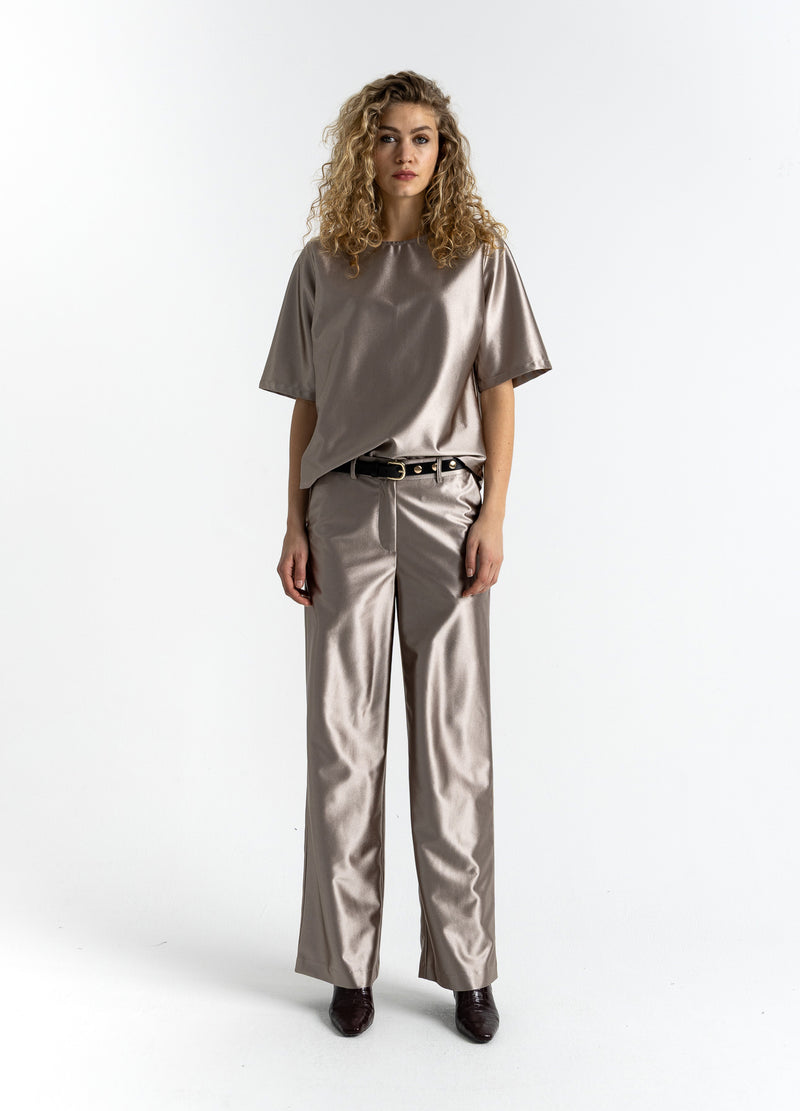 Coster Copenhagen OVERSIZED GLIMMER T-SHIRT Shirt/Blouse Champagne - 299