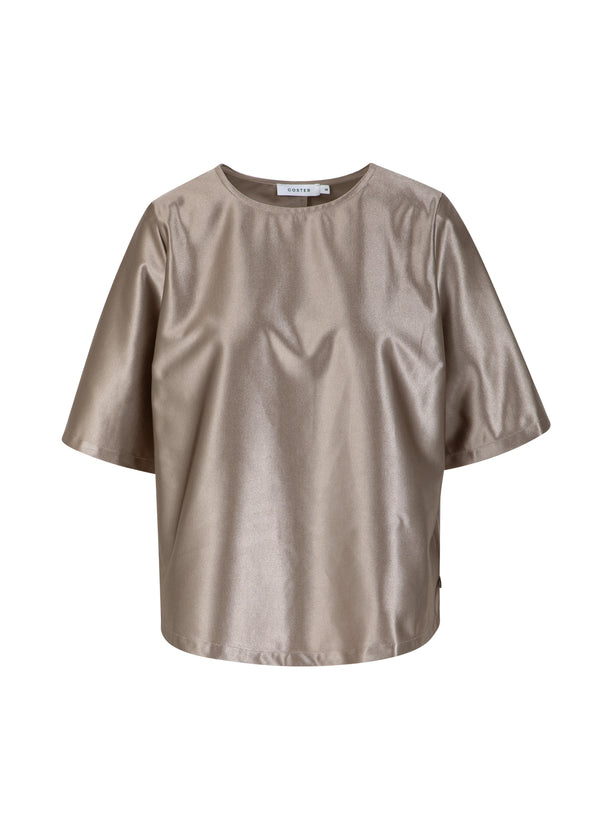 Coster Copenhagen OVERSIZED GLIMMER T-SHIRT Shirt/Blouse Champagne - 299