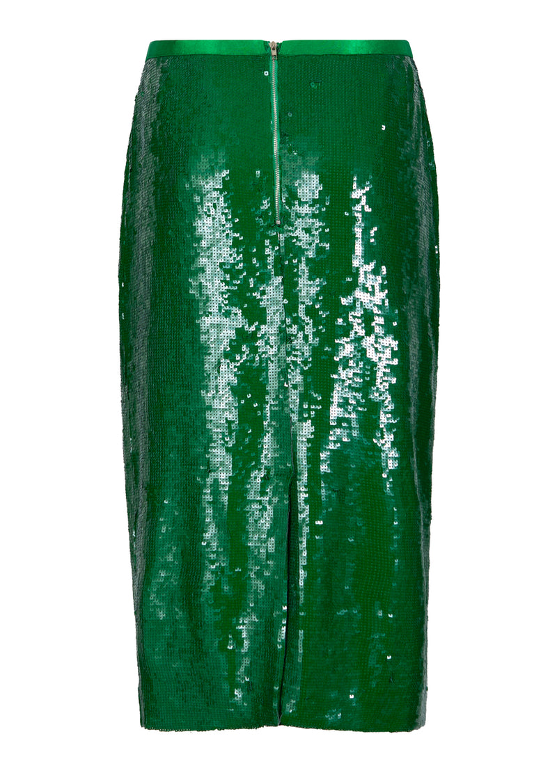 Coster Copenhagen PALIET NEDERDEL Skirt Lush green - 444