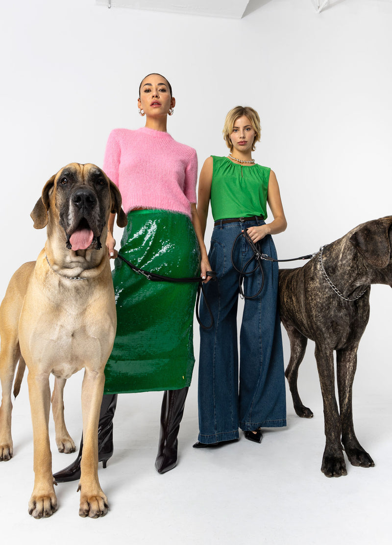 Coster Copenhagen PALIET NEDERDEL Skirt Lush green - 444