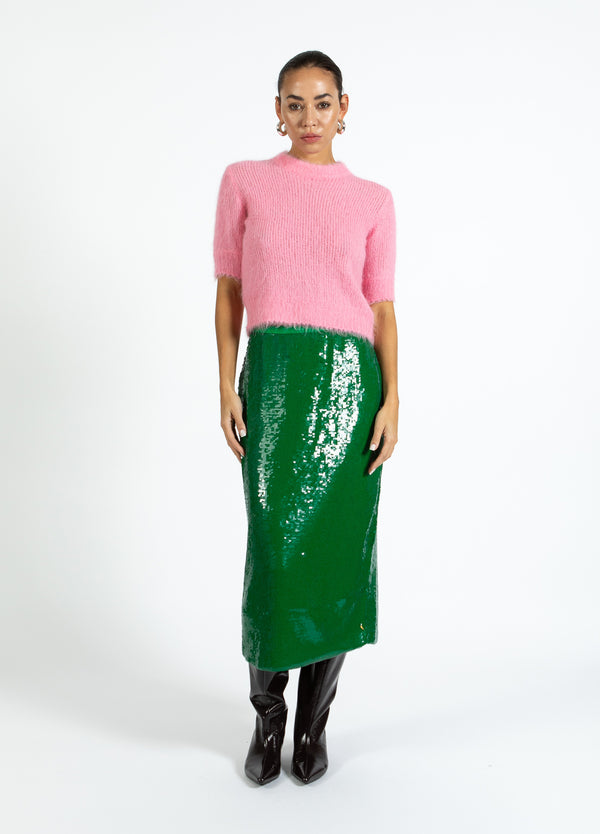 Coster Copenhagen PALIET NEDERDEL Skirt Lush green - 444