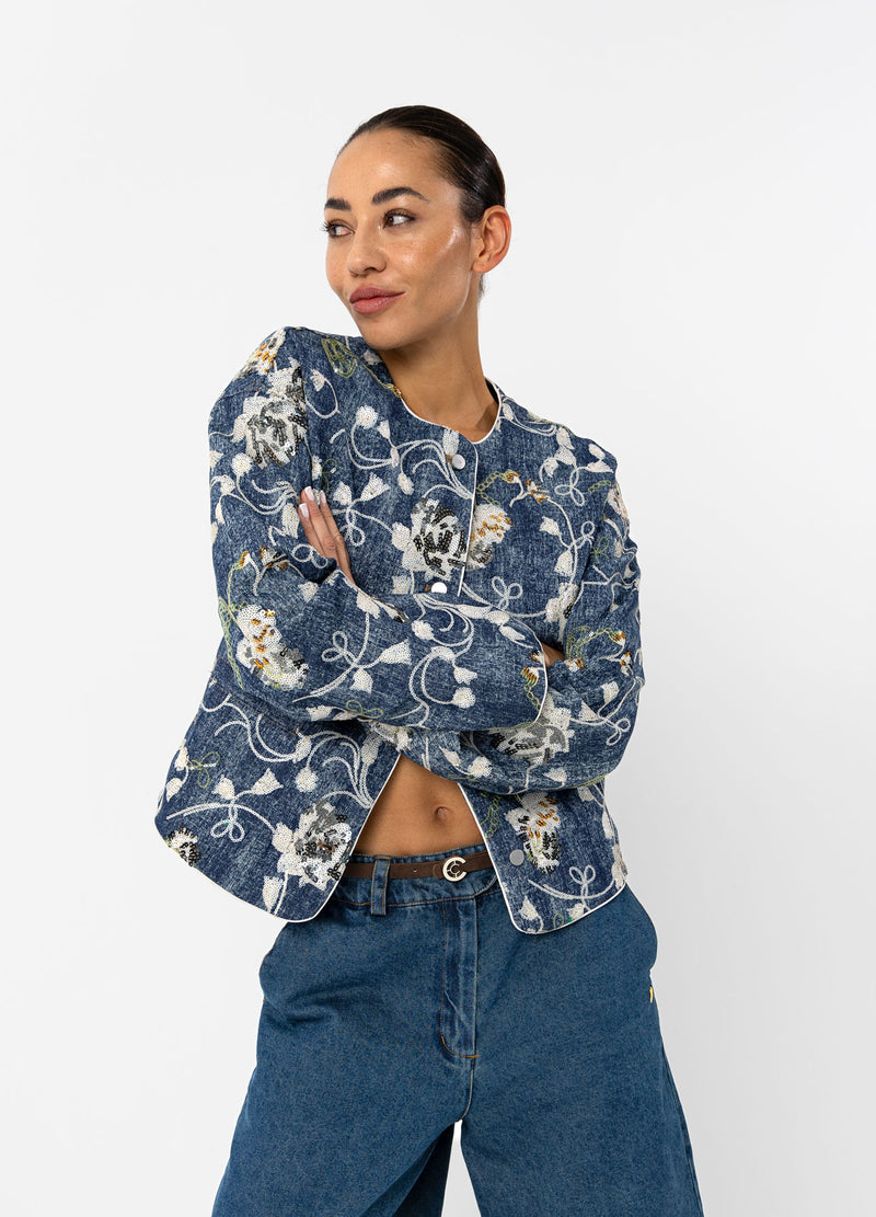 Coster Copenhagen PALLIET DENIM JAKKE Blazer Denim sequins - 594