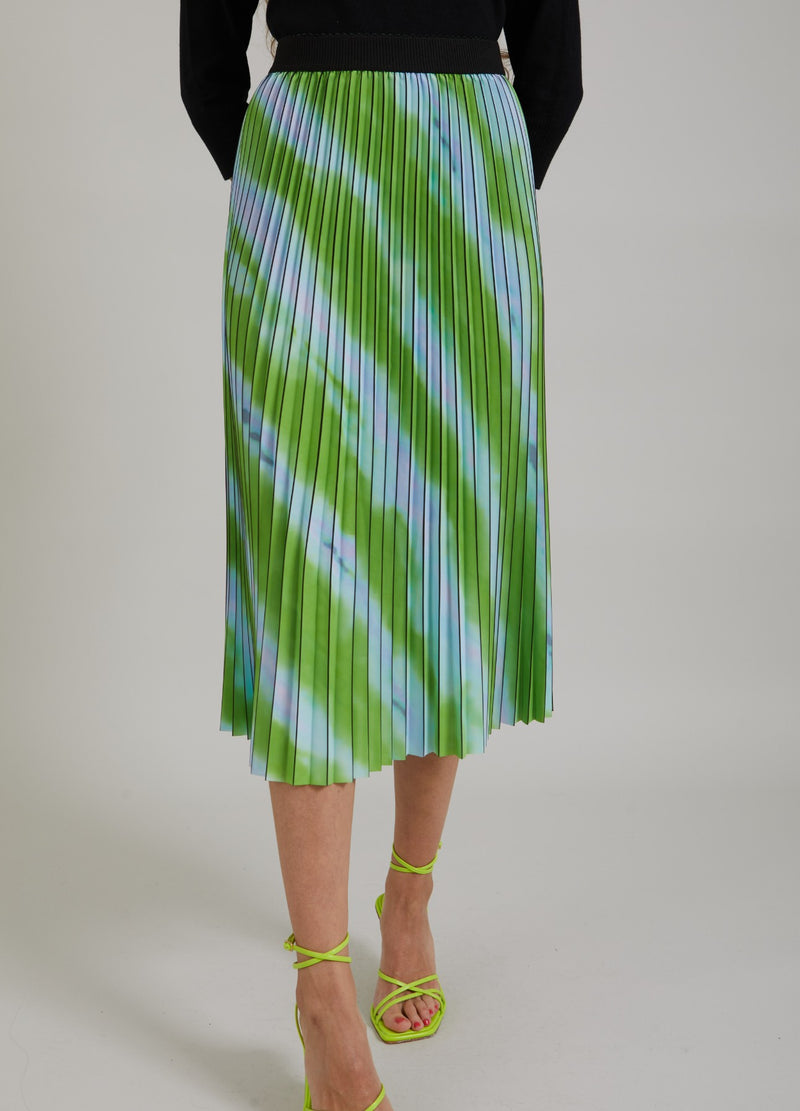 Coster Copenhagen PLISSERET NEDERDEL M. FADED STRIPE PRINT Skirt Faded stripe print - 903