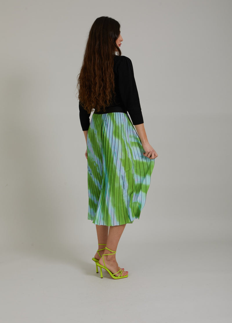 Coster Copenhagen PLISSERET NEDERDEL M. FADED STRIPE PRINT Skirt Faded stripe print - 903