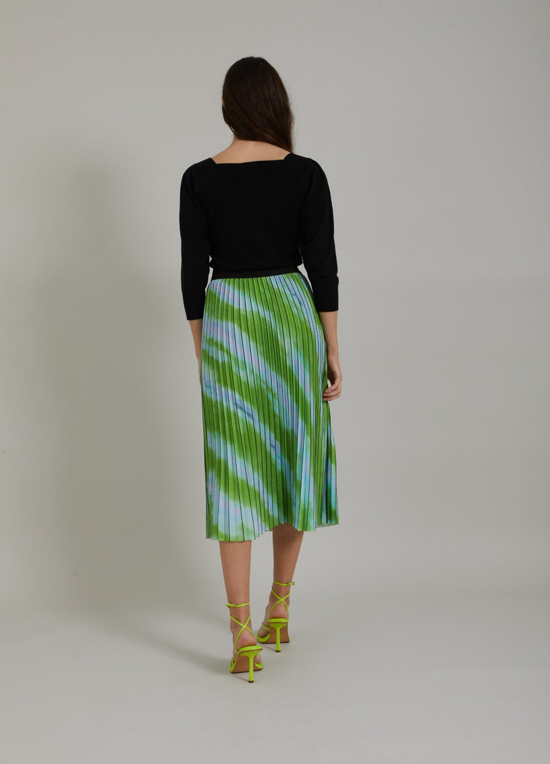 Coster Copenhagen PLISSERET NEDERDEL M. FADED STRIPE PRINT Skirt Faded stripe print - 903