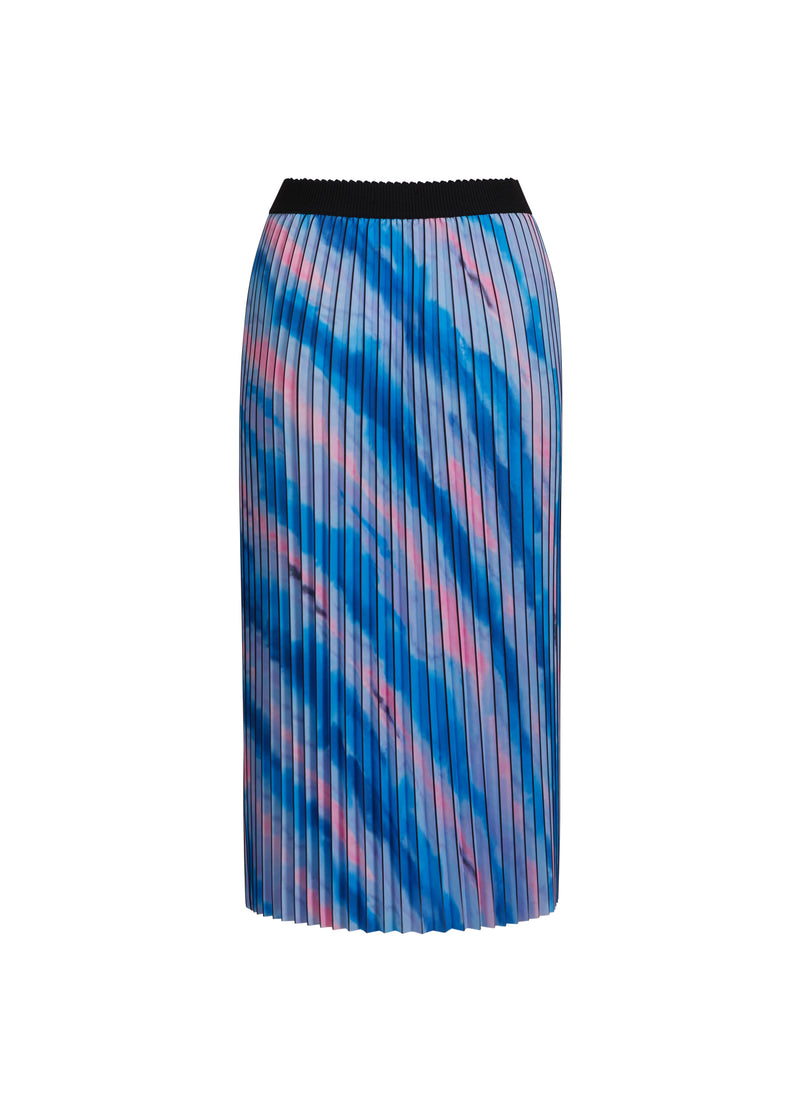 Coster Copenhagen PLISSERET NEDERDEL M. FADED STRIPE PRINT Skirt Faded stripe print blue - 509
