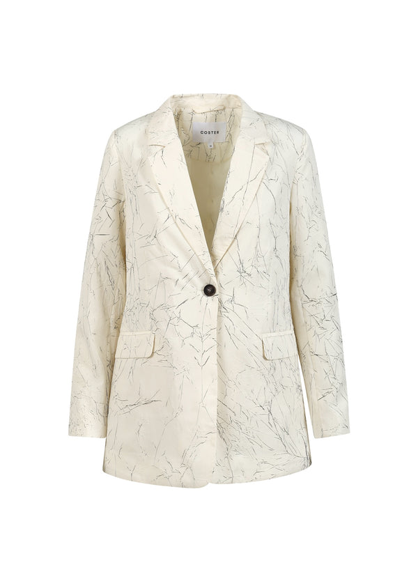 Coster Copenhagen RYNKET BLAZER Blazer Creme / black - 177