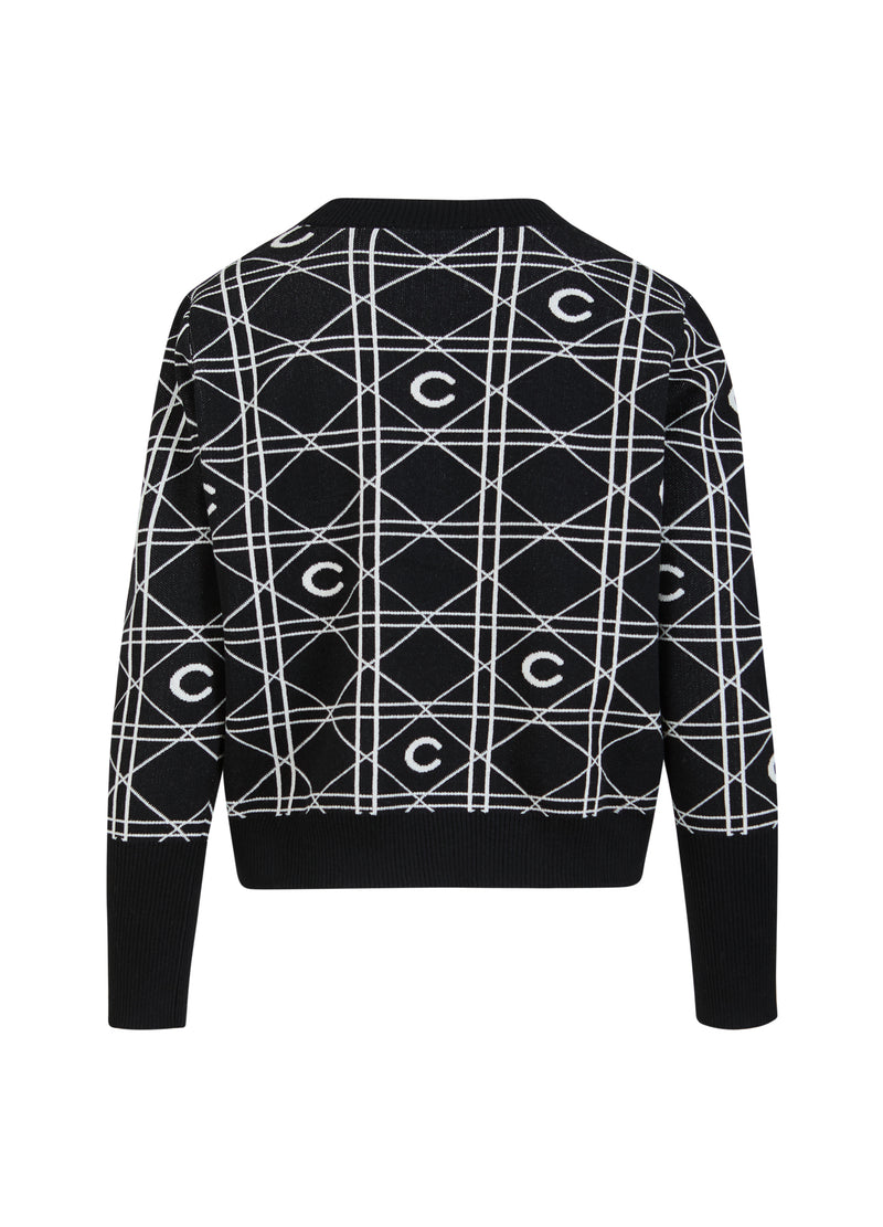 Coster Copenhagen  SEAWOOL MED LOGO Knitwear Black/creme - 167