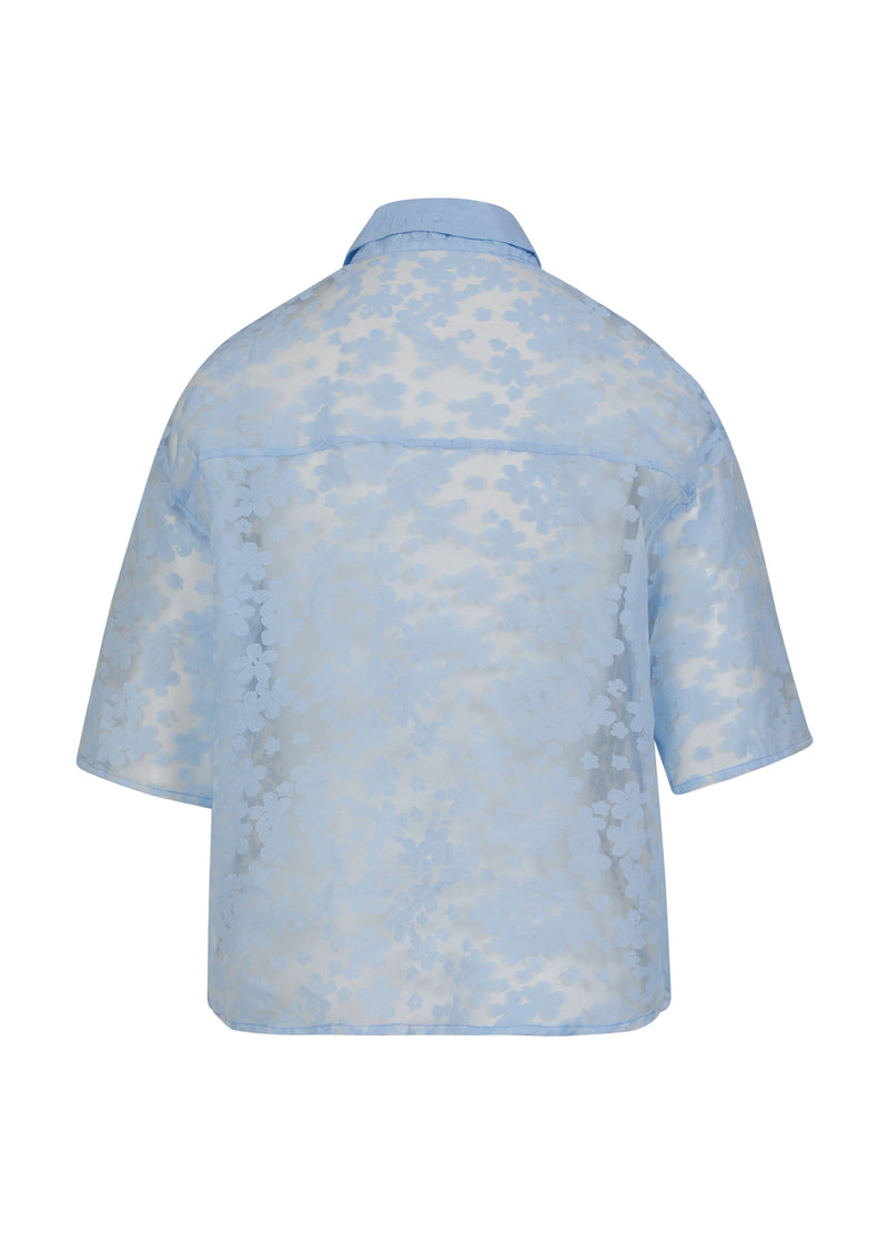 Coster Copenhagen GENNEMSIGTIG SKJORTE MED BLOMSTER Shirt/Blouse Blue flower - 569