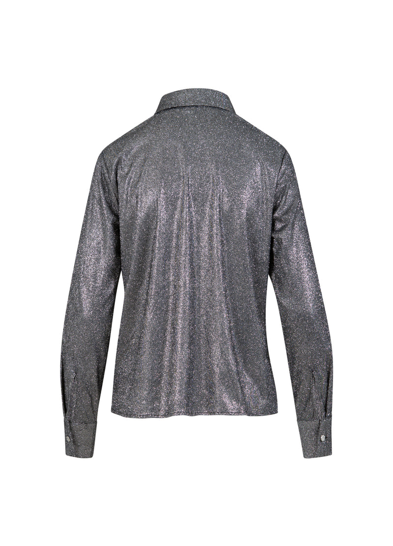 Coster Copenhagen SHIMMER LUREX SKJORTE Shirt/Blouse Silver/black - 204