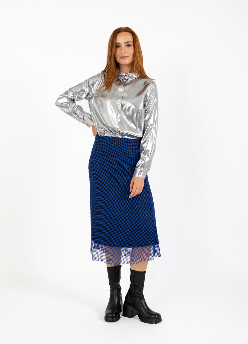 Coster Copenhagen SHIMMER SKJORTE Shirt/Blouse Silver - 211