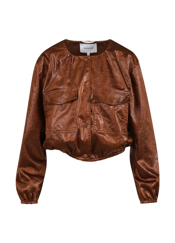 Coster Copenhagen SKINNENDE BOMBER Outerwear Cognac brown - 397