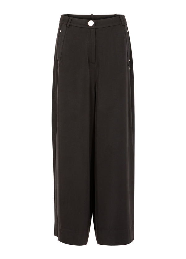 Coster Copenhagen SKINNENDE BREDE BUKSER - PETRA FIT Pants Black - 100