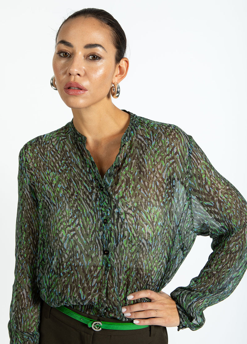 Coster Copenhagen SKJORTE I FIRESTORM PRINT Shirt/Blouse Firestorm print - 975