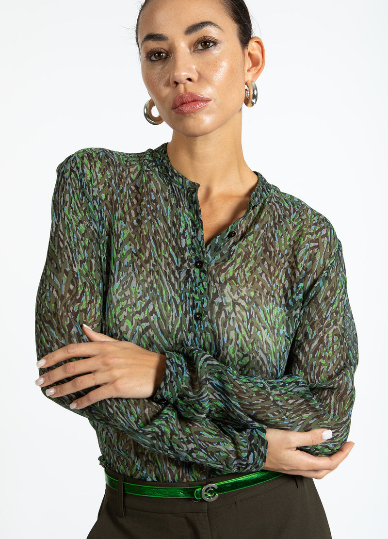 Coster Copenhagen SKJORTE I FIRESTORM PRINT Shirt/Blouse Firestorm print - 975
