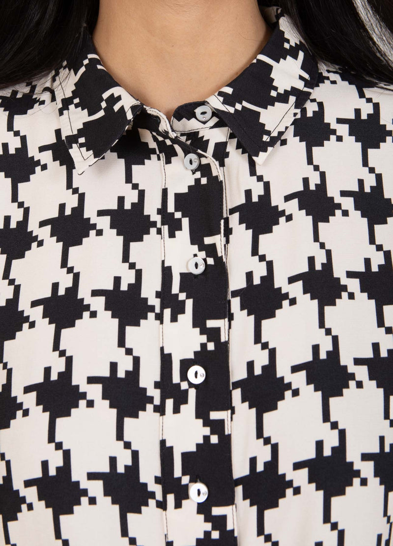 Coster Copenhagen SKJORTE I HOUNDSTOOTH MIX PRINT Shirt/Blouse Houndstooth mix print - 901