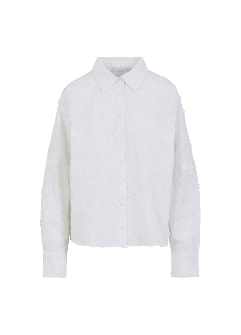 Coster Copenhagen SKJORTE M. 3D BLONDE Shirt/Blouse White - 200