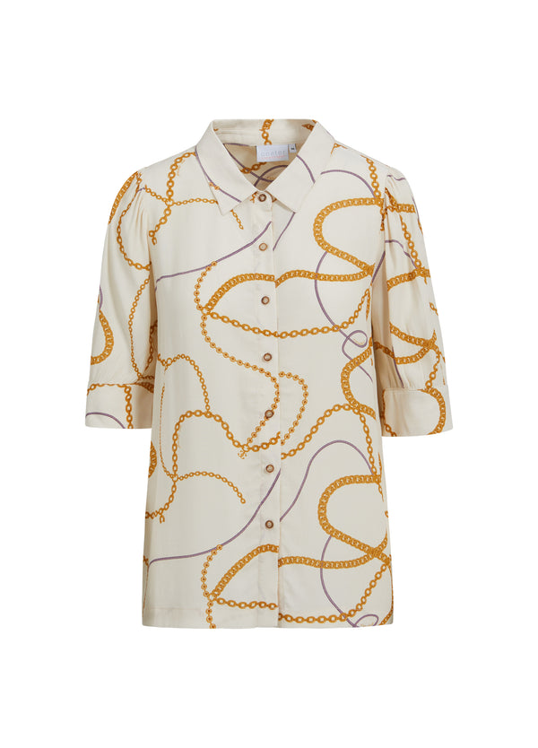 Coster Copenhagen SKJORTE M. 3/4 LÆNGDE ÆRMER OG CHAIN PRINT Shirt/Blouse Chain print - 906