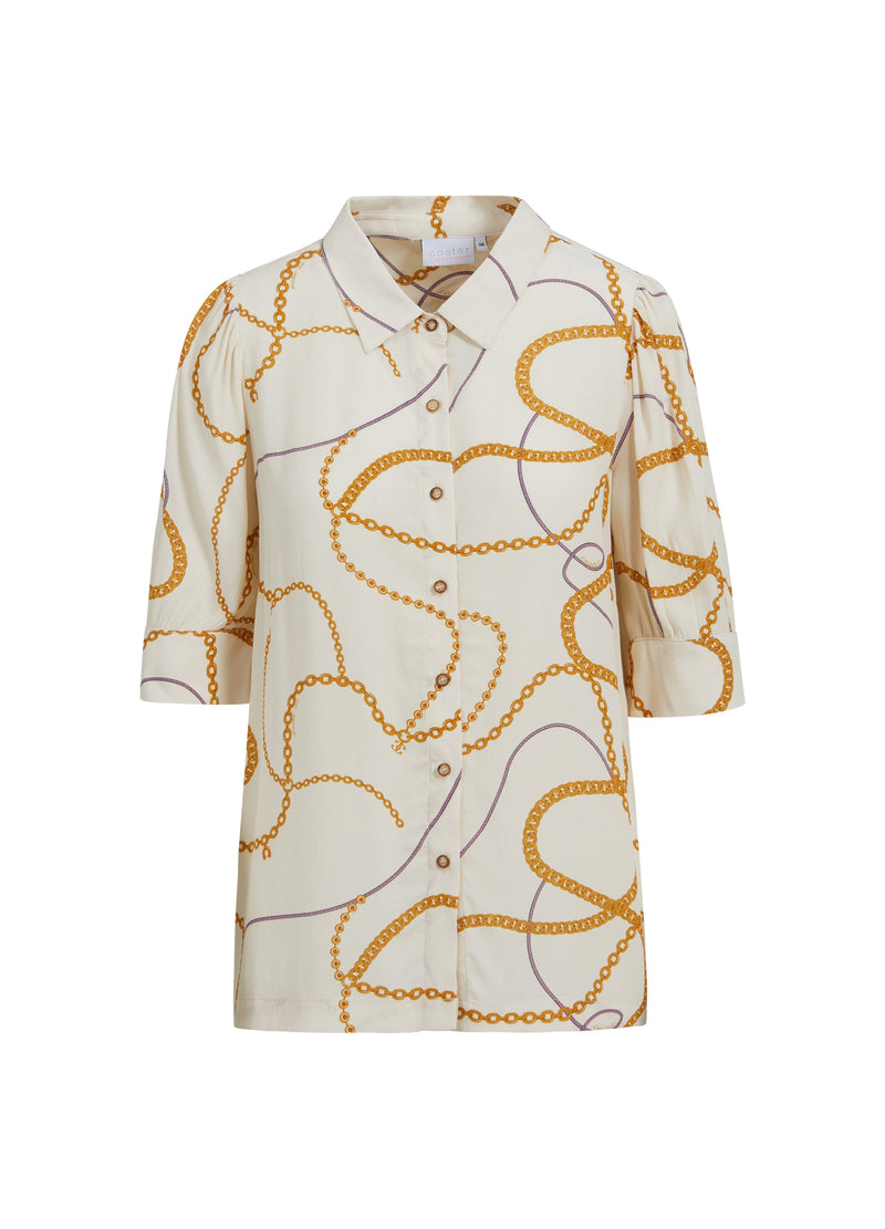 Coster Copenhagen SKJORTE M. 3/4 LÆNGDE ÆRMER OG CHAIN PRINT Shirt/Blouse Chain print - 906