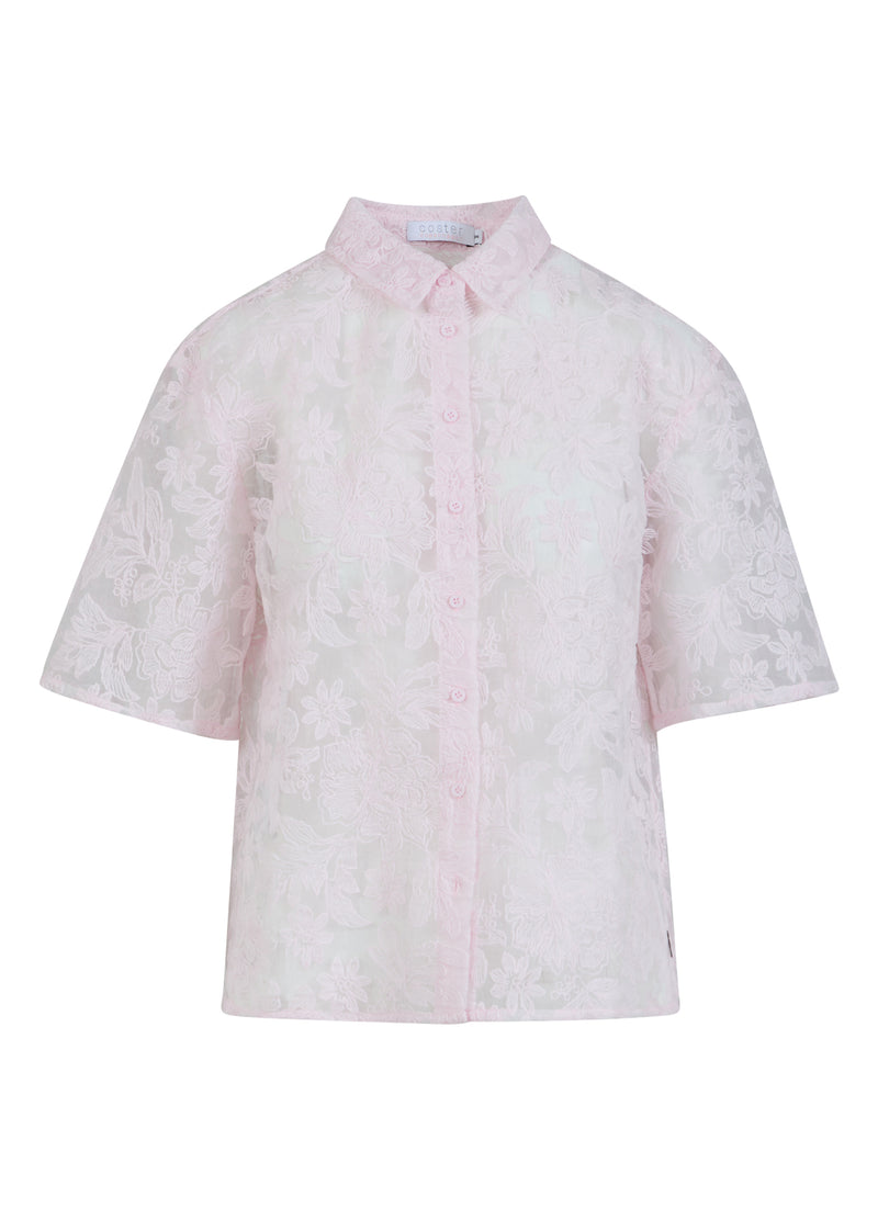 Coster Copenhagen  SKJORTE MED BLONDE Shirt/Blouse Powder rose - 686