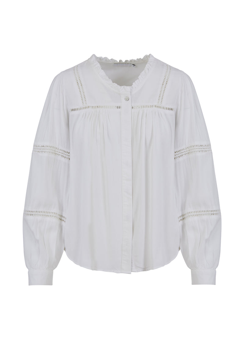 Coster Copenhagen SKJORTE MED BLONDEDETALJER Shirt/Blouse White - 200