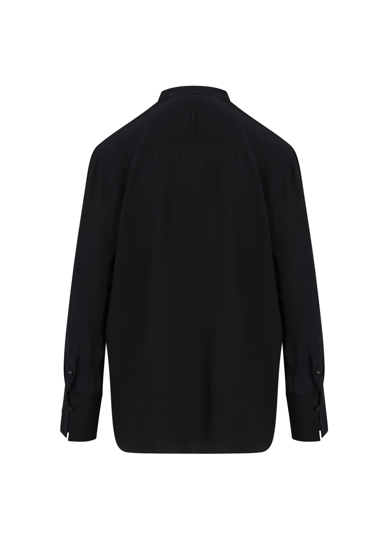 Coster Copenhagen SKJORTE MED FOLDET KNAPPESTOLPE Shirt/Blouse Black - 100