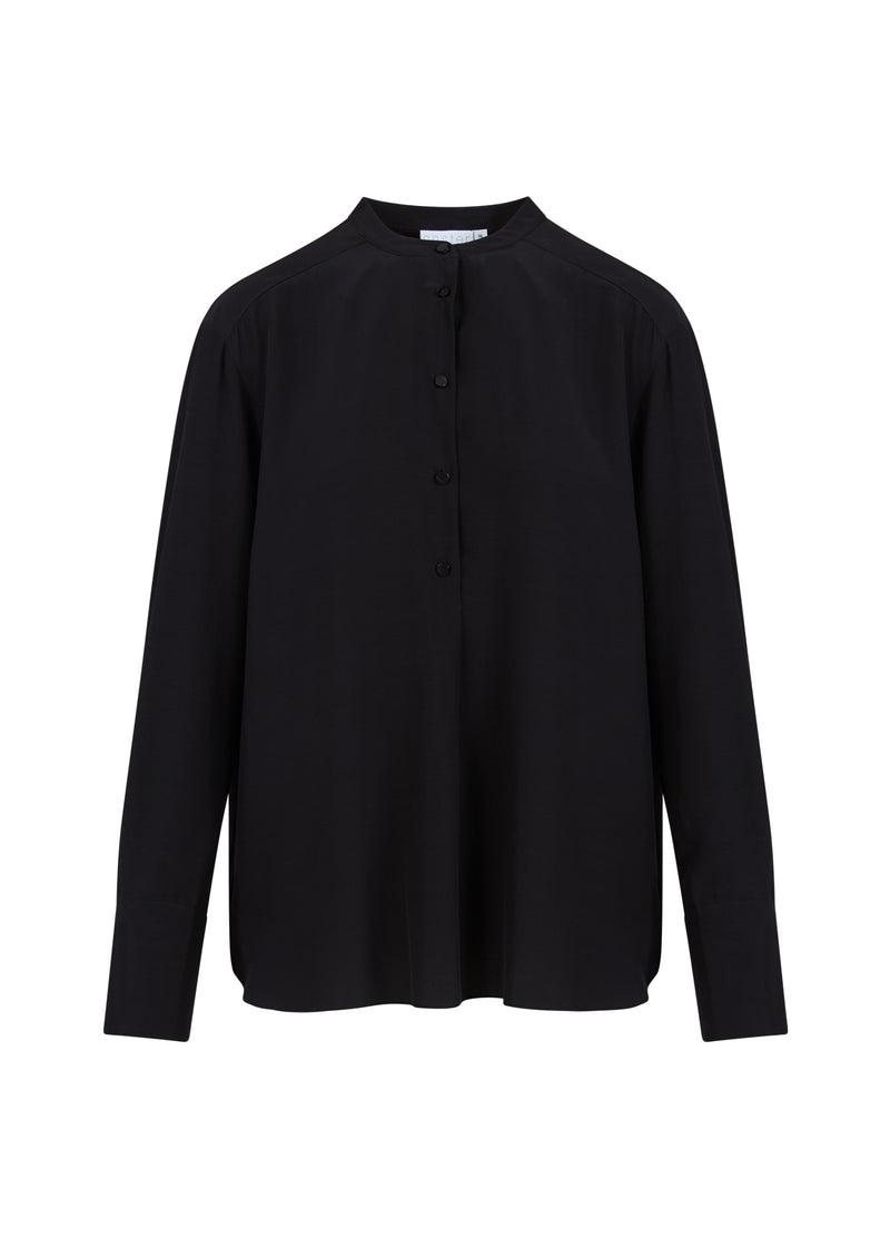 Coster Copenhagen SKJORTE MED FOLDET KNAPPESTOLPE Shirt/Blouse Black - 100