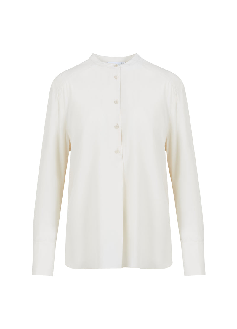 Coster Copenhagen SKJORTE MED FOLDET KNAPPESTOLPE Shirt/Blouse Off white - 201