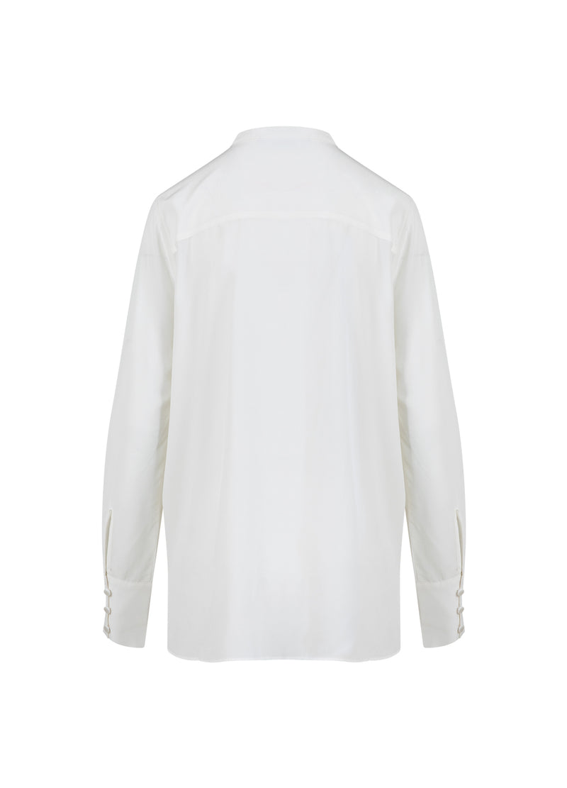 Coster Copenhagen SKJORTE MED FOLDET KNAPPESTOLPE Shirt/Blouse Off white - 201