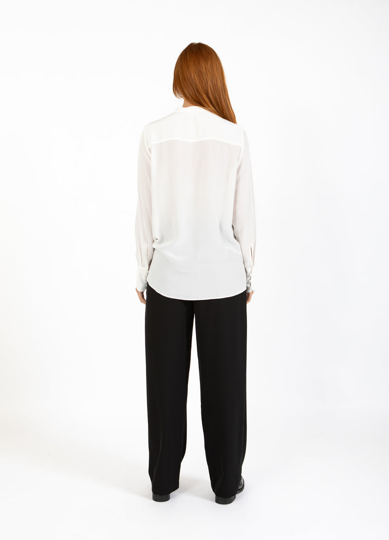 Coster Copenhagen SKJORTE MED FOLDET KNAPPESTOLPE Shirt/Blouse Off white - 201