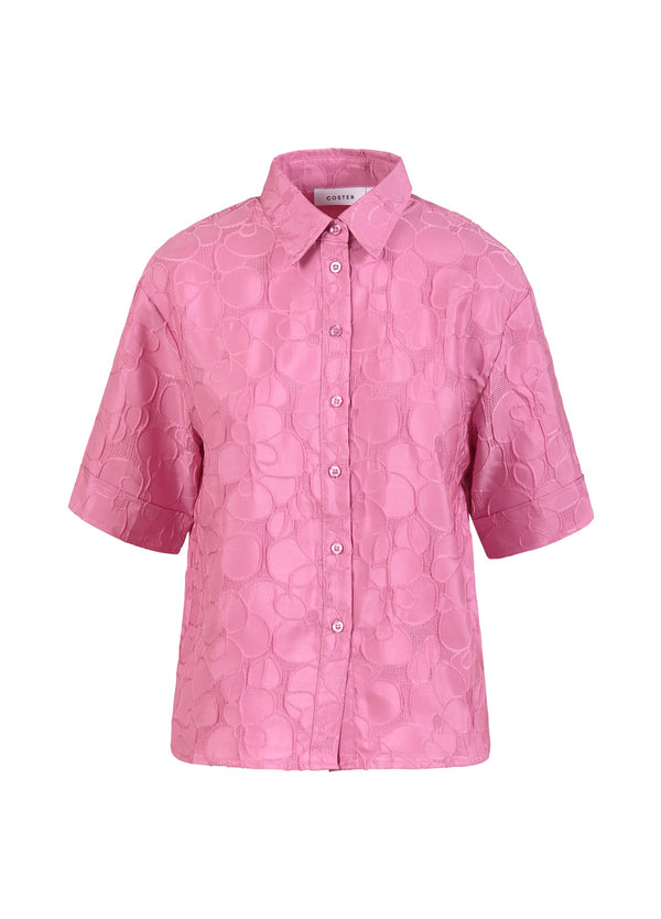 Coster Copenhagen SKJORTE MED KORTE BREDE ÆRMER Shirt/Blouse Magenta - 861