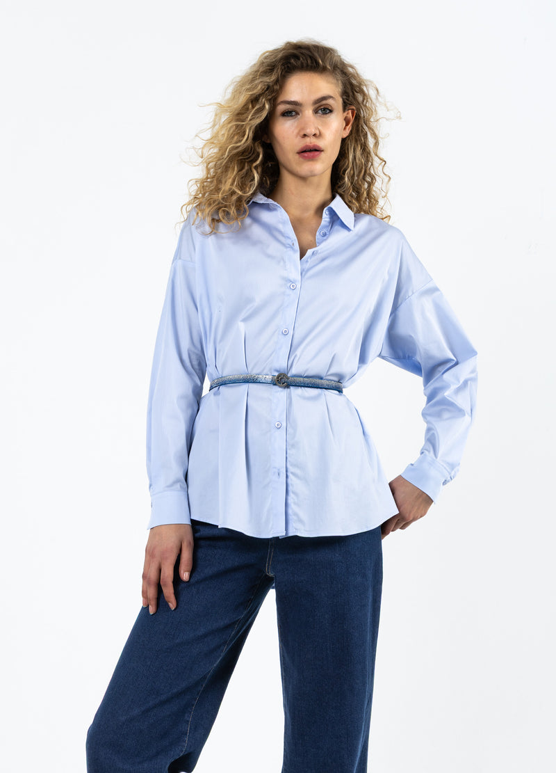 Coster Copenhagen SKJORTE MED LÆG Shirt/Blouse Pastel blue - 358