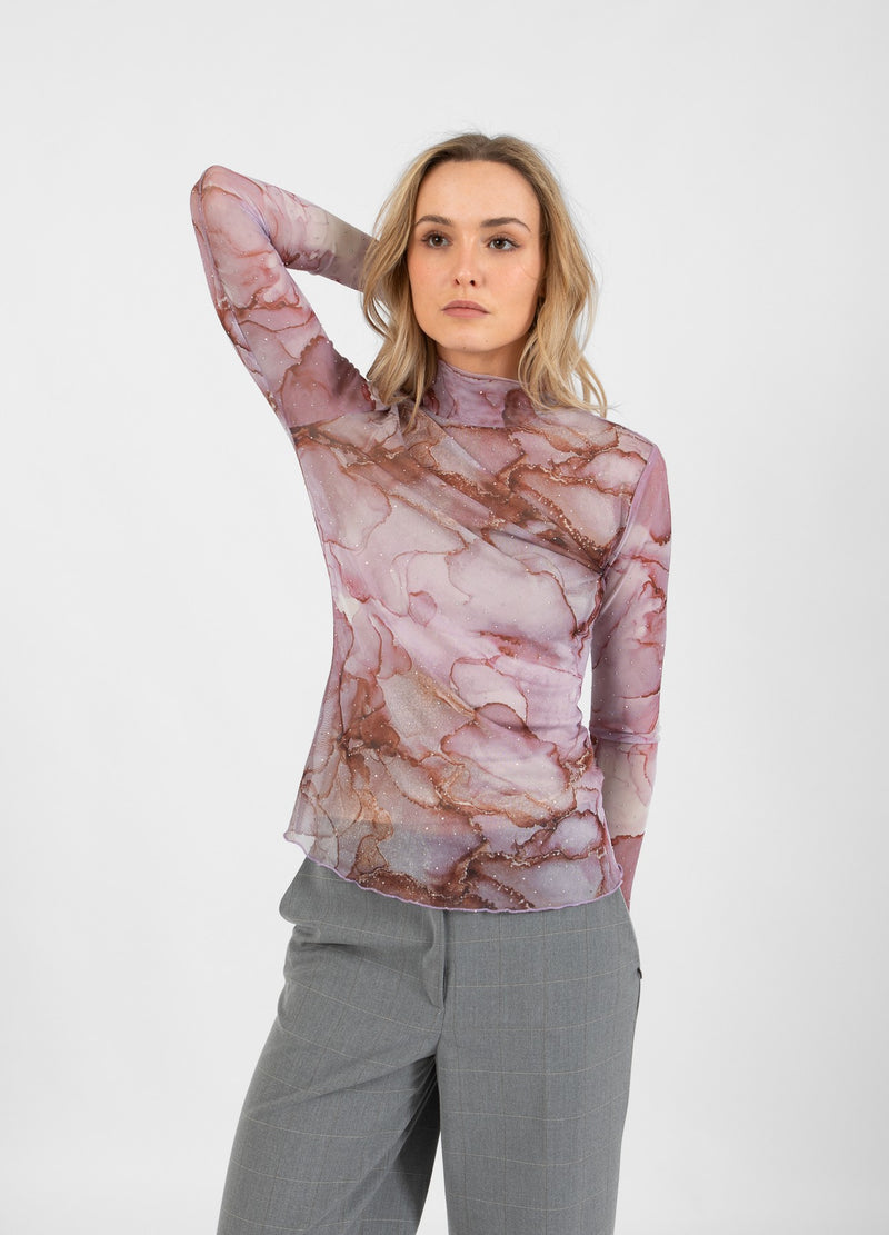 Coster Copenhagen  SKJORTE MED MESH Shirt/Blouse Rose dye mesh - 991