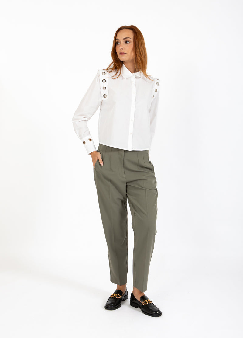 Coster Copenhagen SKJORTE MED METALHULLER Shirt/Blouse White - 200