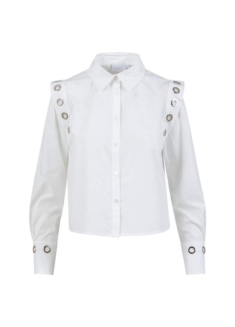 Coster Copenhagen SKJORTE MED METALHULLER Shirt/Blouse White - 200