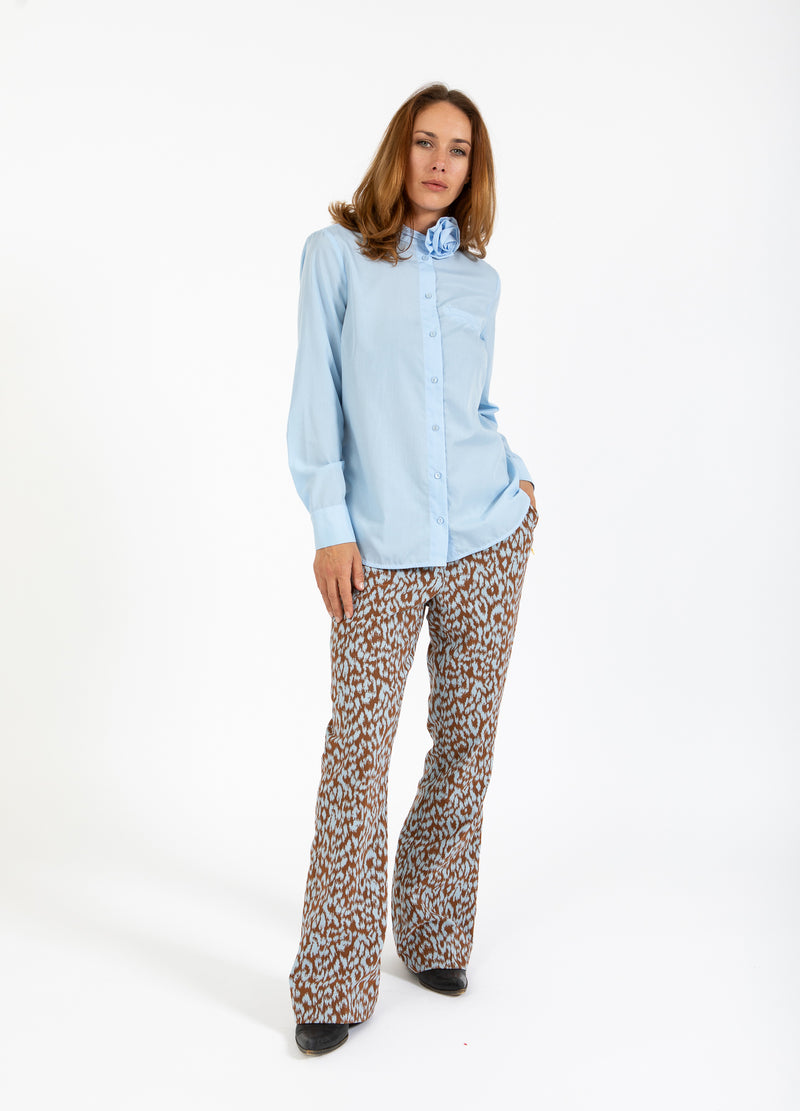 Coster Copenhagen SKJORTE MED ROSEHALSKÆDE Shirt/Blouse Arctic blue - 553